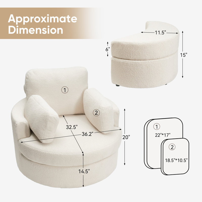 Kamyia 36,2 po de large, Microfibre/microsuède beige