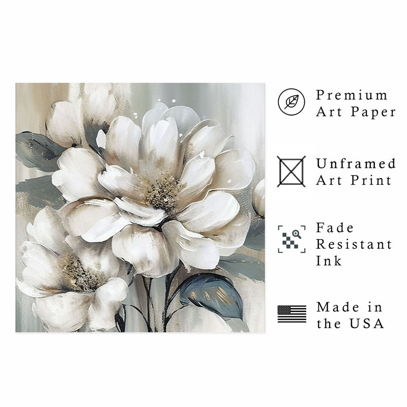 «Floral Floral Dream II Glam», reproduction d'art sans cadre, H 24 po x l 24 po