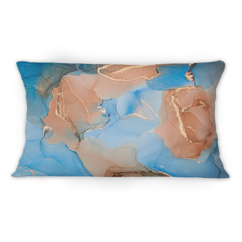 Coussin 12 "x 20" Blue and Brown