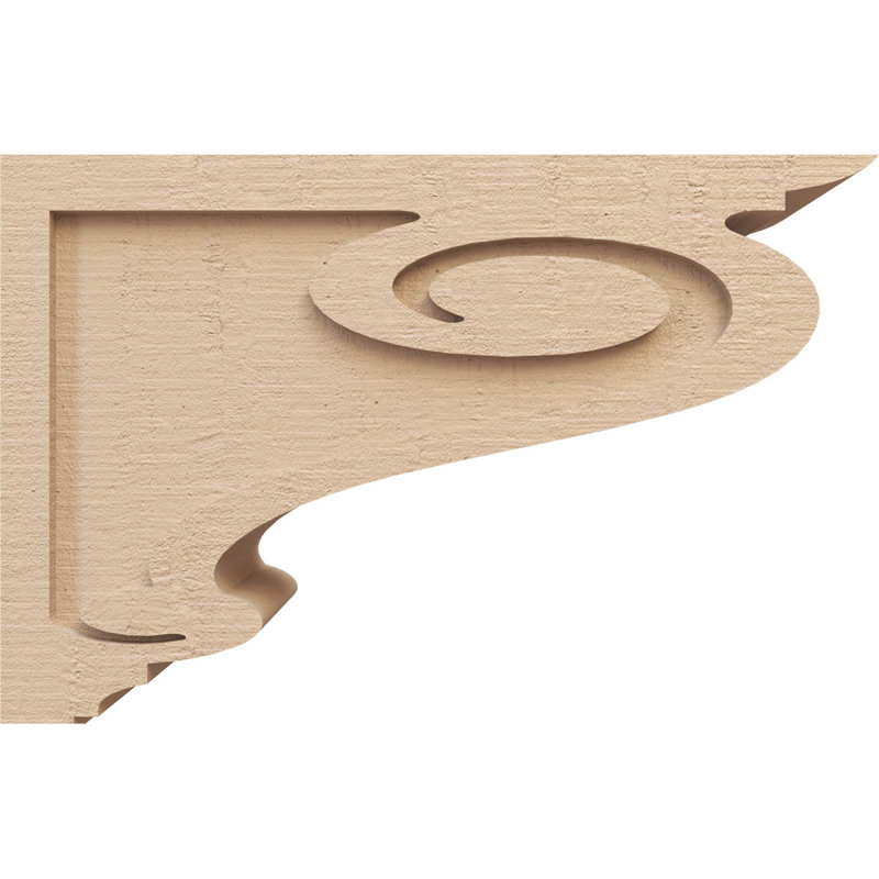 Bois de cèdre à volutes, grain de bois TimberThane Corbel, brun clair apprêté, H 14 po x l 7 po x P 21 po
