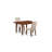 3 Piece Dinette Set for Small Spaces Contains a Rectangle Dining Table with Butterfly Leaf and 2 Cream Linen Fabric Parson Chairs, Mahogany-1704045202-1704045201-1638627022