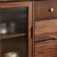 Commode de rangement rétro en noyer noir-1126244307