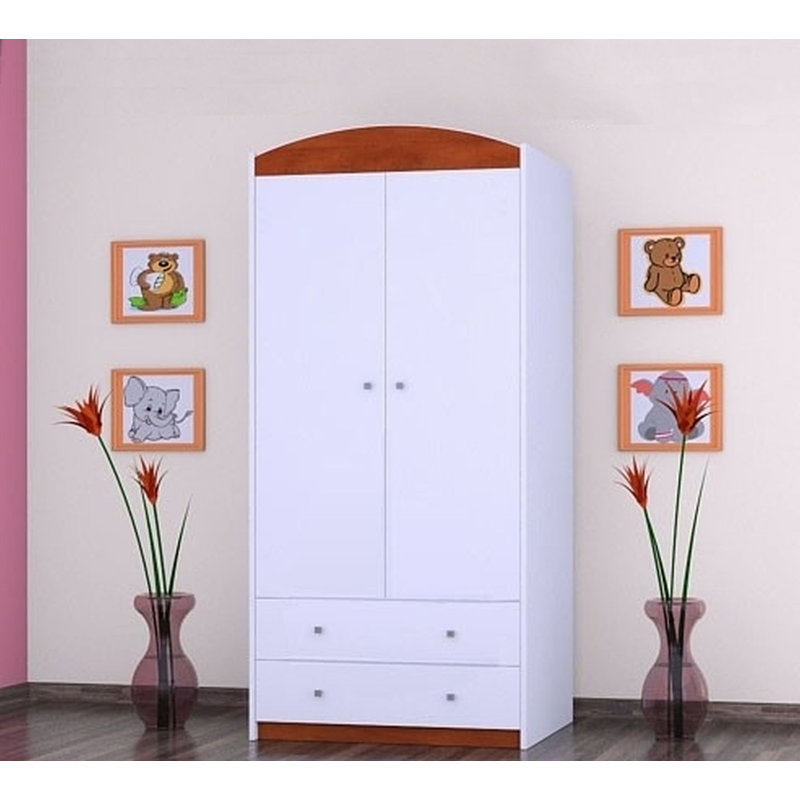 Drubin 2 Door Wardrobe, Red