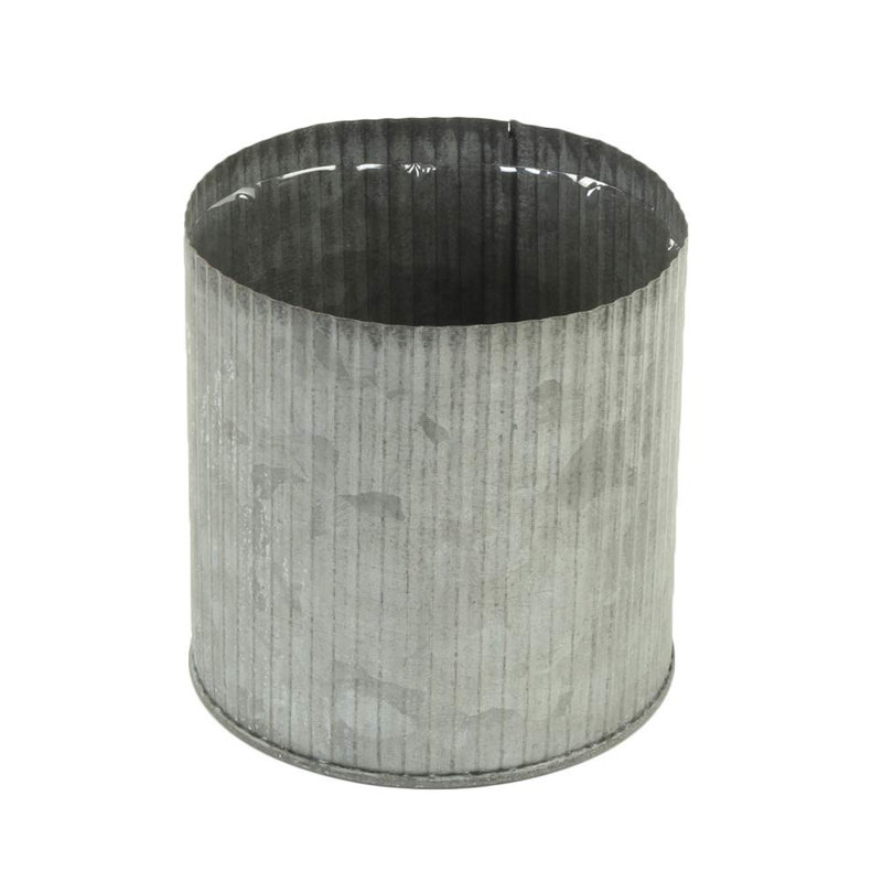 Vase de table en zinc ondulé Vennie, H 5 po x l 5 po x P 5 po