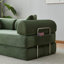 Canapé-lit futon en velours côtelé de 200 cm (78,8 po), convertible en lit de sol avec 2 oreillers et cadre fixe, vert-261045512