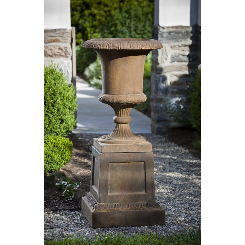 Pot de fleurs en terre cuite Williamsburg, Pierre calcaire vieillie