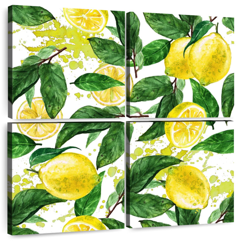 Yarlin Lemon Leaves Pattern, 26" H x 26" W
