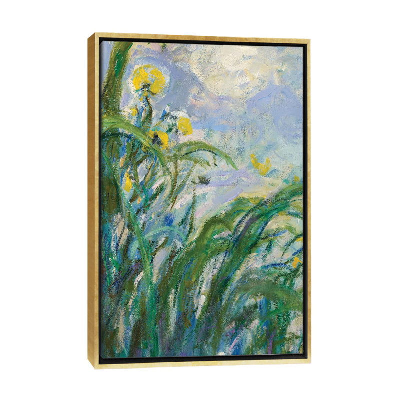 The Iris par J.G. Marques - reproduction d'art, Toile encadrée d'or, Aucun mat, H 60 po x l 40po x P 1,5 po