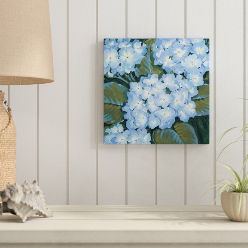 Blue Hydrangeas I by Tim O'Toole - Wrapped Canvas Painting, 30cm H x 30cm W