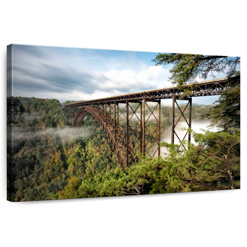Lilie Foggy New River Gorge Bridge, H 20 po x l 30 po