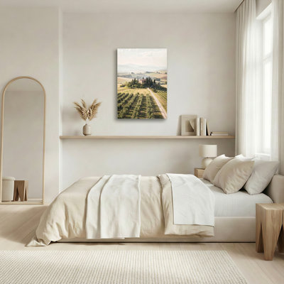Art mural sur toile Gallery Wrap pour le salon, la chambre à coucher, le bureau ou le vestibule - Décoration murale décorative avec paysage toscan