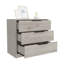 Commode 3 tiroirs avec plateau supérieur, rangement spacieux et assemblage facile pour les chambres à coucher modernes-842793444