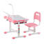 Ensemble bureau et chaise pour enfants, avec lampe de bureau, hauteur réglable et plateau inclinable de 0 à 40°. Parfait pour la chambre ou le bureau.-135652712