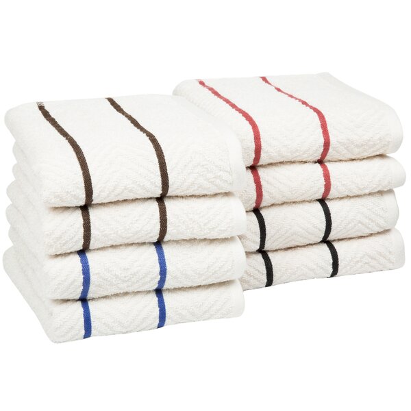 ANEWAY Kitchen Towels 100% Cotton Waffle Weave Dish Towel Large, Brown-6  Pack