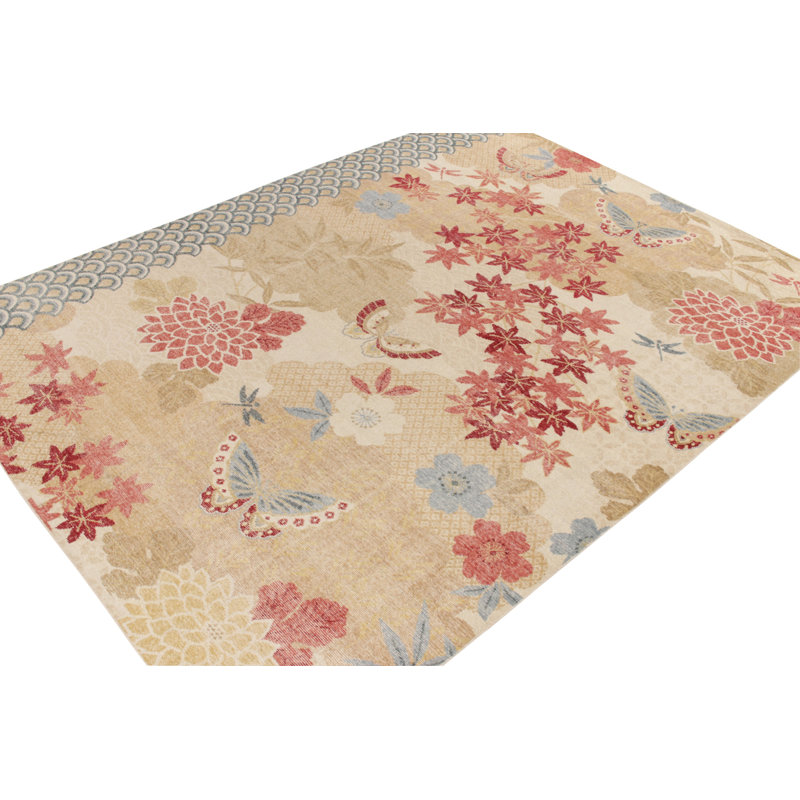 Distressed Homage Hand Knotted Wool Animal Print Area Rug, Runner 3' x 12'
