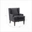 Chaise d'appoint rembourrée pour adultes Decker, siège d'appoint moderne pour le bureau de la chambre à coucher du salon
