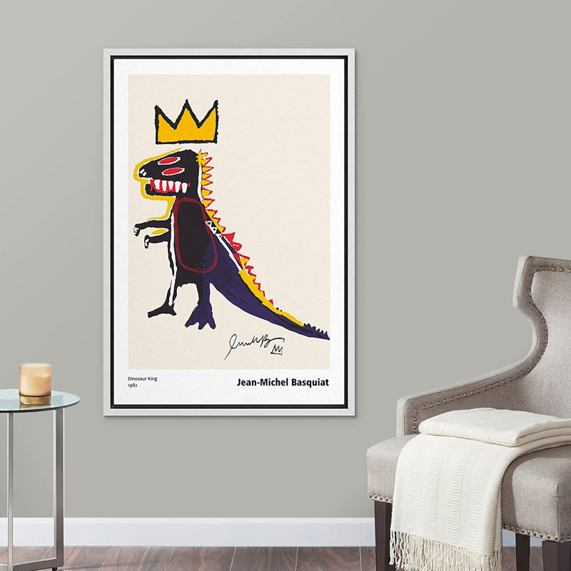 " Animals Fantasy Illustrations " by Jean-Michel Basquiat, Black, 36" H x 24" W