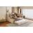 Twin Size Beige Upholstered Daybed With Trundle, Multiple Open Shelves, Ports For Space - Saving Bedroom In Beige, Pull Out Shelves And Power Outlet Comfort-978366193