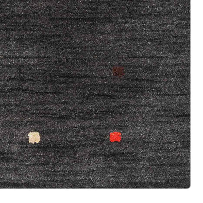 Beanland Hand Knotted Loom Wool Eco-Friendly Area Rugs - 3' x 5', Rectangle, Charcoal Color, Contemporary Modern Design, High Pile Thick Handmade Anti Skid Area Rugs for Living Room, Bed Room