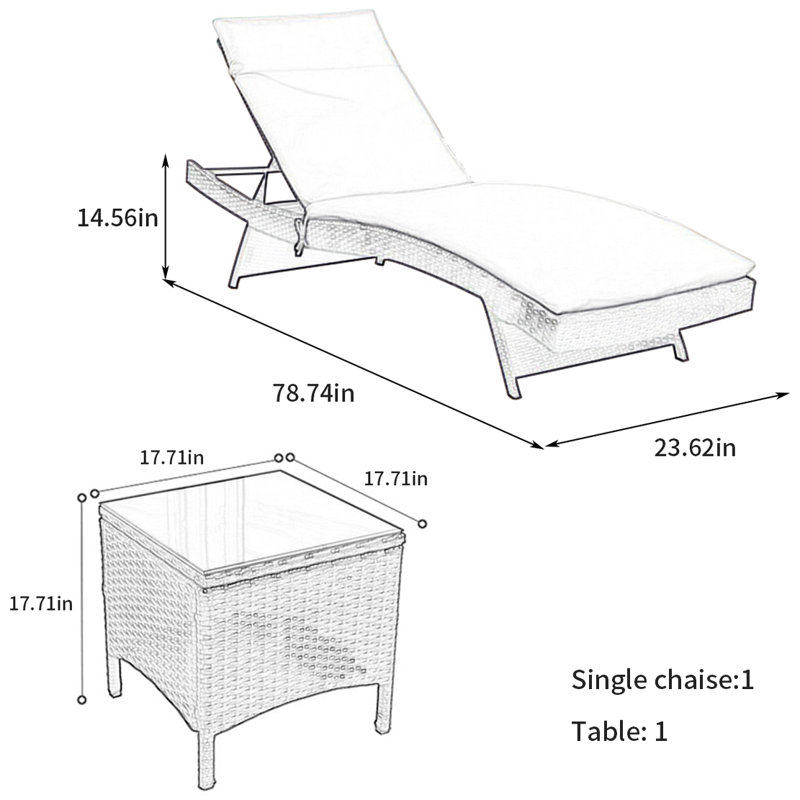 Chaise longue pour l'extérieur