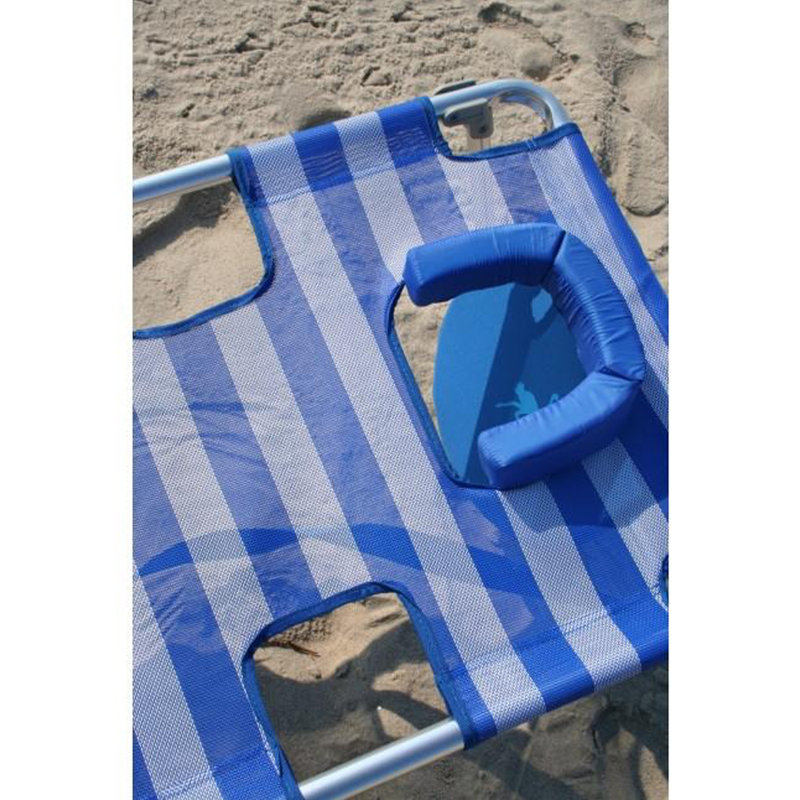 Chaise de plage inclinable avec coussin