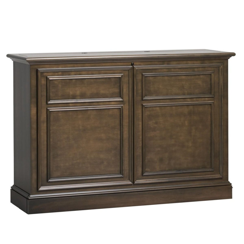 Latitude Solid Wood TV Stand for TVs up to 55", Rich Brown