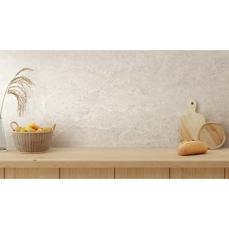 Mineral Slate 24"x48" Natural Look Porcelain Floor and Wall Tile, Beige