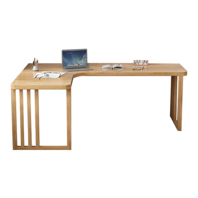 Bureau en L en bois massif, bureau d'angle, H 29,53 po x l 62,99 po x P 39,37 po, Retour à gauche