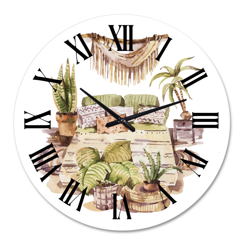 Plantes d'intérieur d'intérieur Urban Jungle IV - Horloge murale traditionnelle, Grand