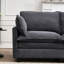 Coussin surdimensionné en velours avec 2 coussins d'assise et d'accoudoirs profonds pour la relaxation