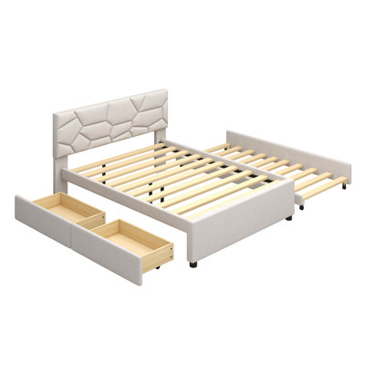 Brayden Studio® Carice Queen Size Kids Bed with Trundle | Wayfair