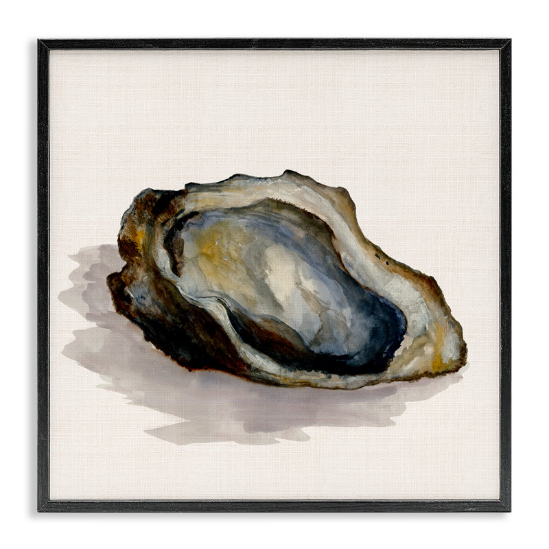  Huître sur giclée encadrée par Jacob Q, Giclée encadrée noir minuit, H 12 po x l 12 po
