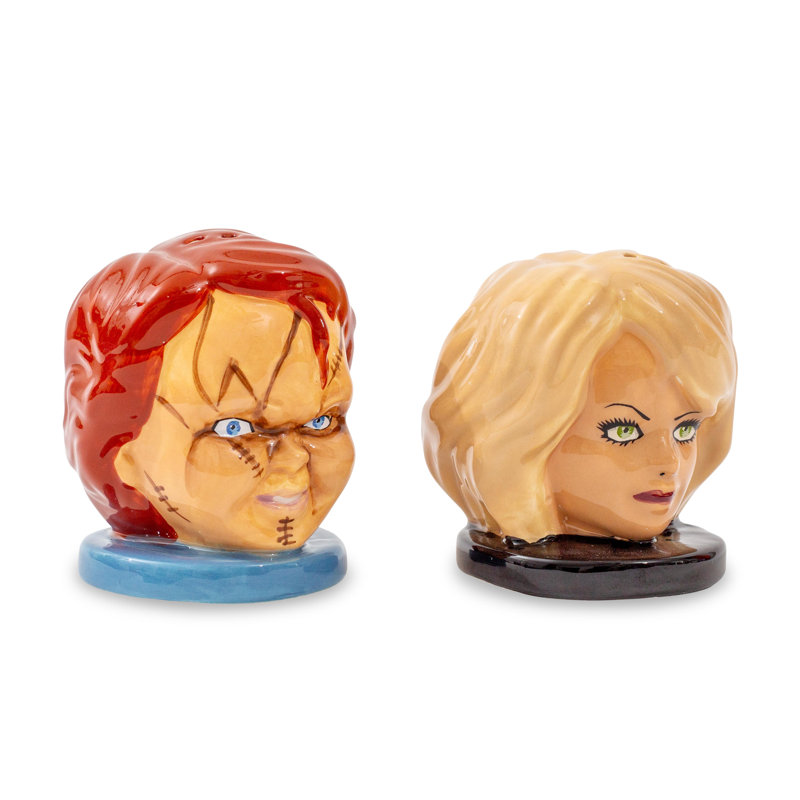 Ensemble de salière et poivrière en céramique Child's Play Chucky and Tiffany