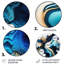 Géode abstraite marbre bleu II - Art abstrait rond en métal-109671089
