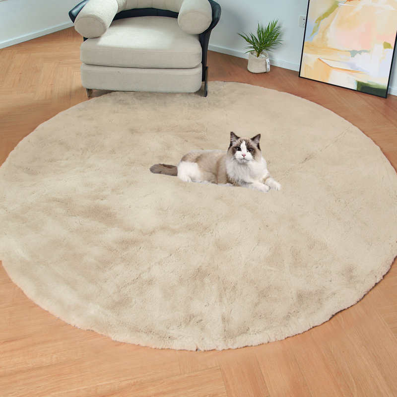 Tapis rond pour téléphone portable avec envers antidérapant, Rond 6 pi