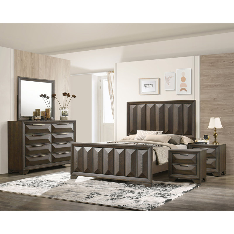 Ensemble de chambre à coucher 5 pièces Fikir, Très grand