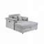 Fauteuil d'appoint en velours côtelé avec tabouret de rangement-177698785