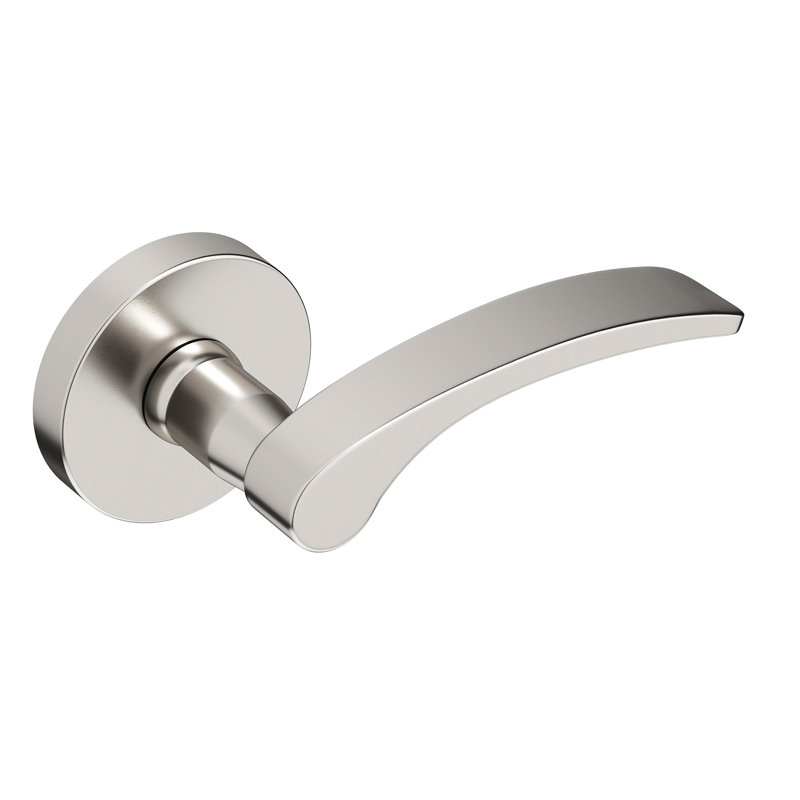  Levier de porte simple Brook de conception moderne dissimulée ne se retourne pas (garde-robe, garde-manger ou couloir) - Style minimaliste élégant en nickel brossé