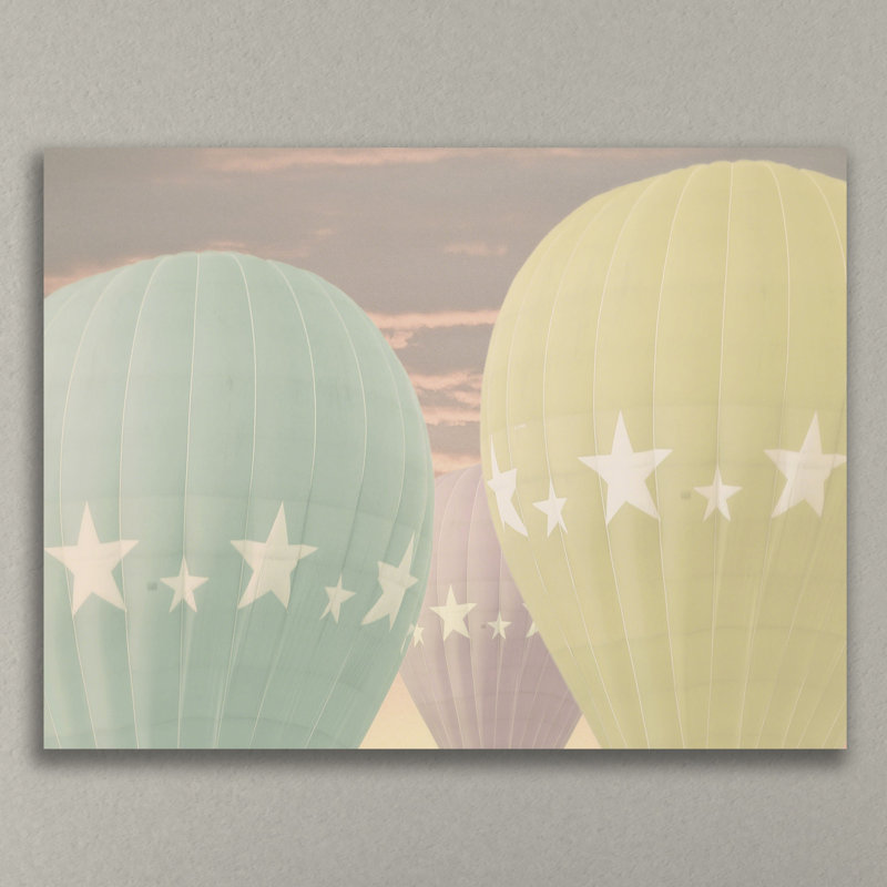 Vintage Nursery Balloons by Ashley Davis - Wrapped Canvas Print, 30cm H x 46cm W x 4cm D