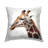 Simple Giraffe Portrait Outdoor Printed Pillow by RB