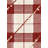 Red Square Pattern - Blue Framed Matted Print for Home Decor