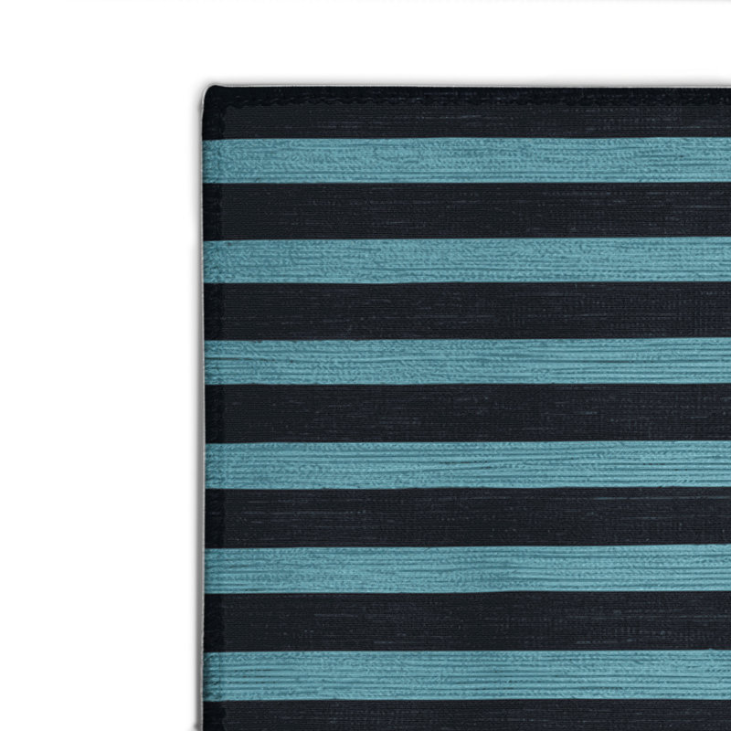 Tapis intérieur / extérieur gris HorizontalStripes, Rectangulaire 8 pi x 10 pi
