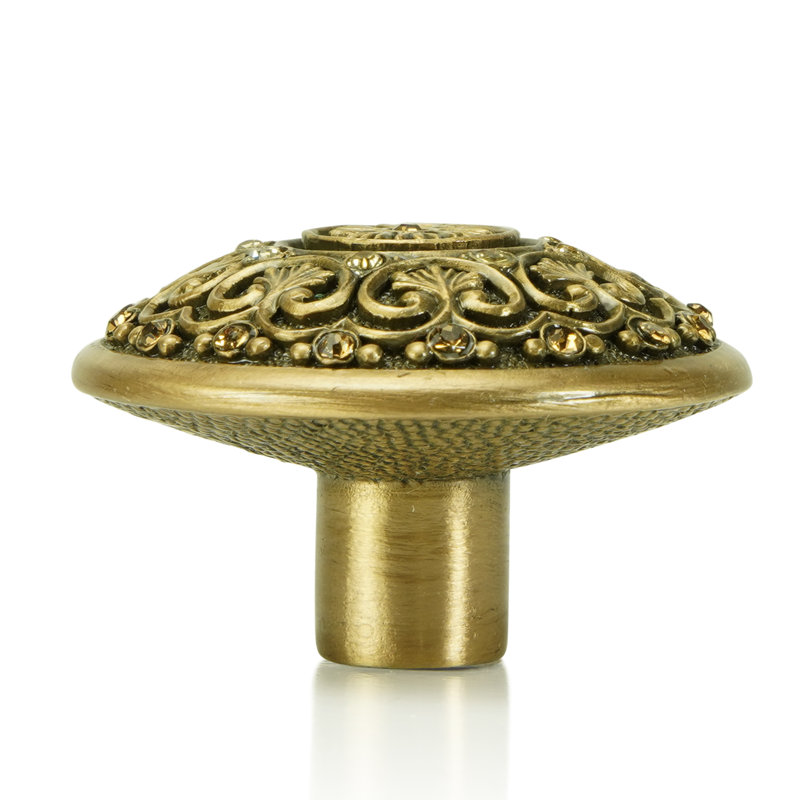 YORK KNOB; LT. COLORADO TOPAZ CRYSTAL, Gold