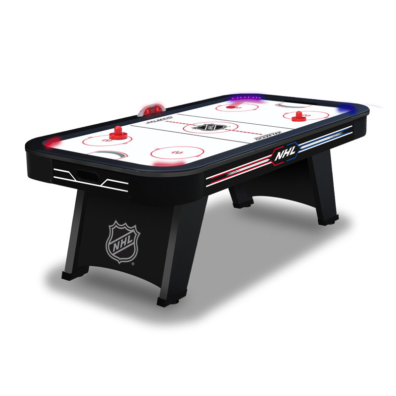 NHL 80'' Black and White Air Hockey Table with Digital Scoreboard