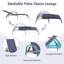Chaise longue de patio 2 pièces Ebern Designs