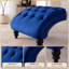 Fauteuil inclinable en velours avec capitonnage à boutons-669181975