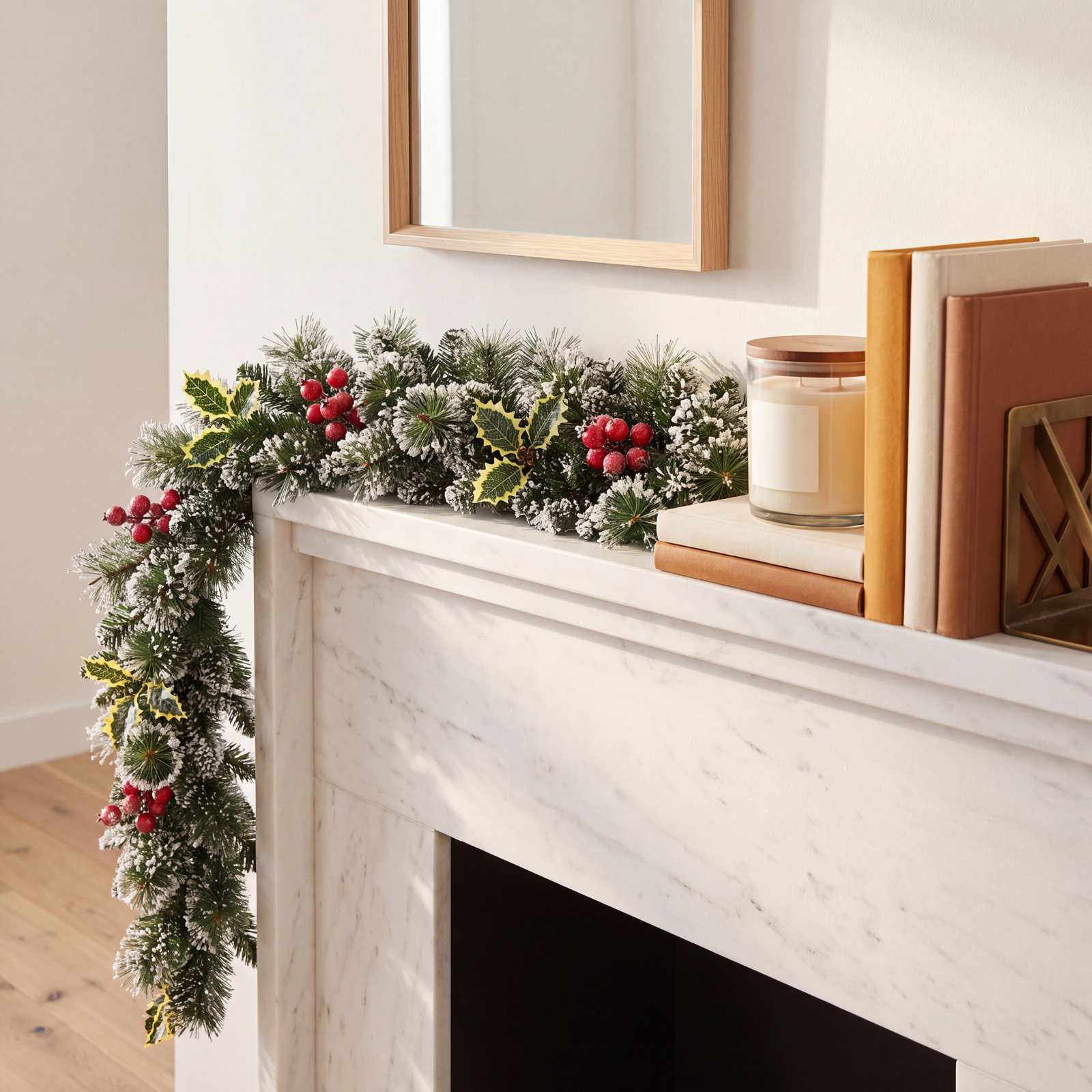 240" Frosted Pine Christmas Garland