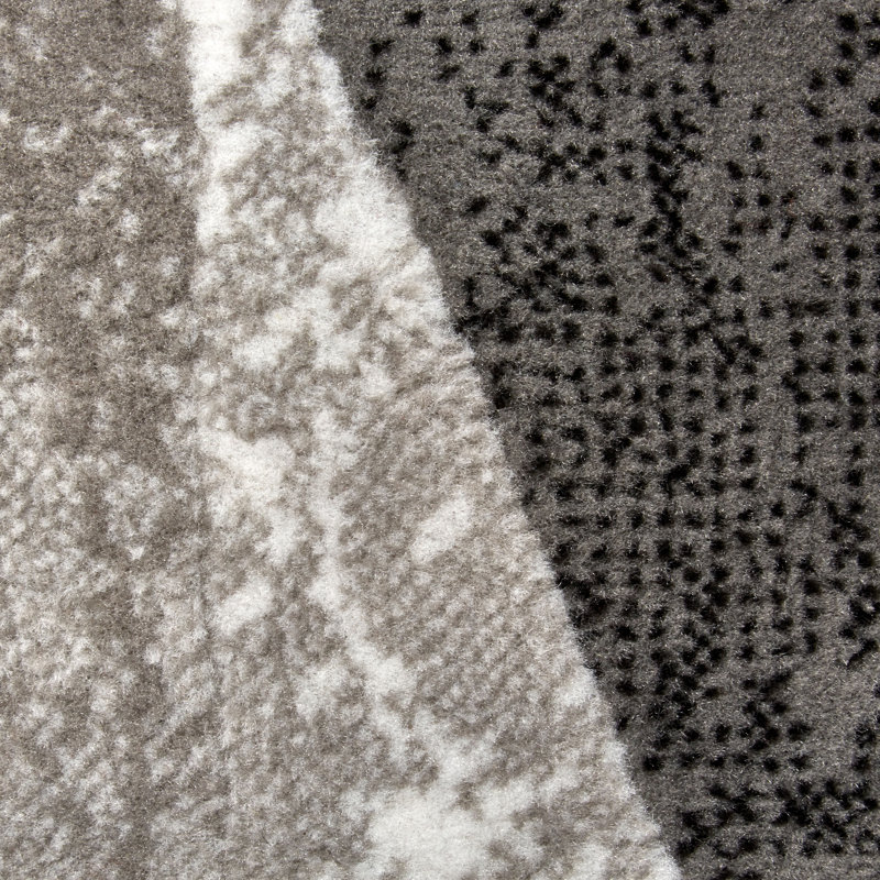 Tapis abstrait gris Brolin, Rectangle 7 pi 10 po x 10 pi 2 po