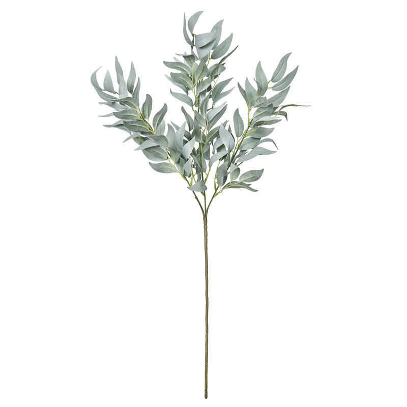 27" Artificial Willow Leaf Branch, Frosted Green