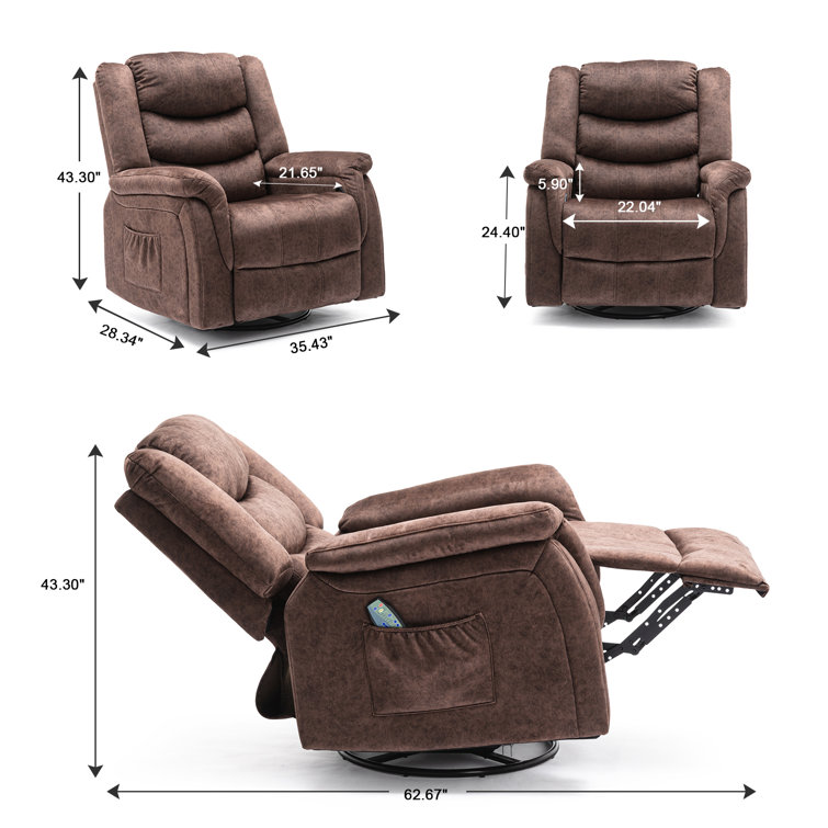 Upholstered Heated Massage Chair